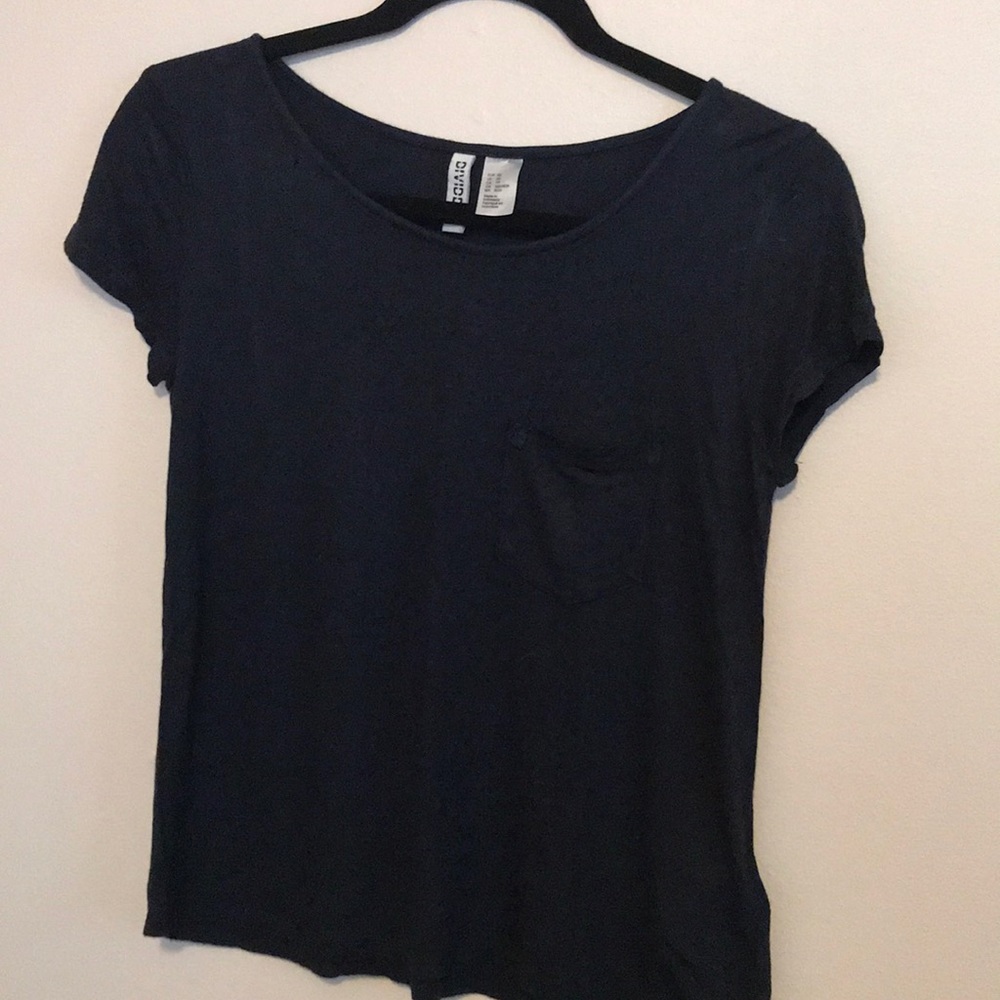 Navy blue pocket shirt